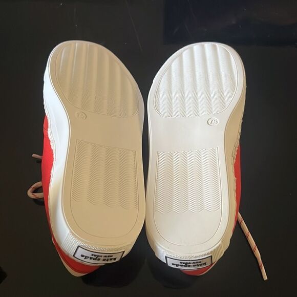 KATE SPADE espadrille lace sneakers coral rose 7.5 - Picture 12 of 13